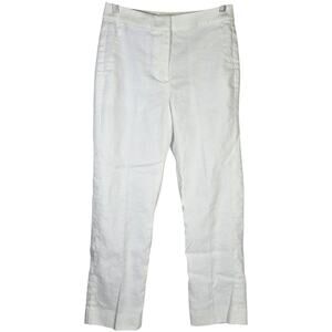 J. Crew Kate straight-leg pant in stretch‎ linen blend White 2 BF407
